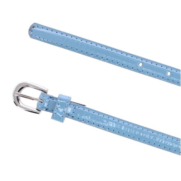 CTM Women's Skinny 1/2 Inch Dress Belt - Picture 2 of 3